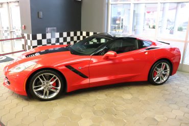 C7 Corvette on display at the National Corvette Museum