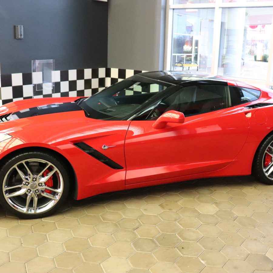 C7 Corvette on display at the National Corvette Museum