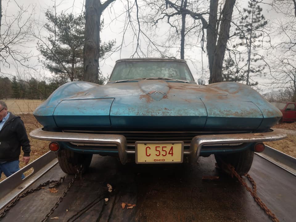 This 1965 Corvette was discovered in a garage after being buried beneath junk for nearly 50 years.