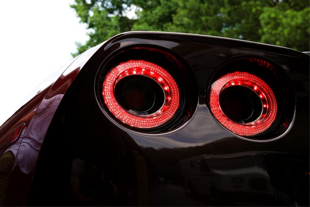 Morimoto XB LED Taillight assembly when lit.