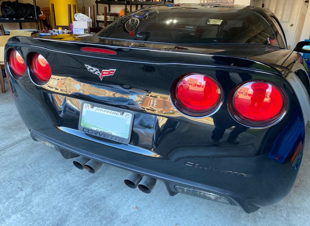 This is my 2013 Corvette Coupe with it factory taillights installed.