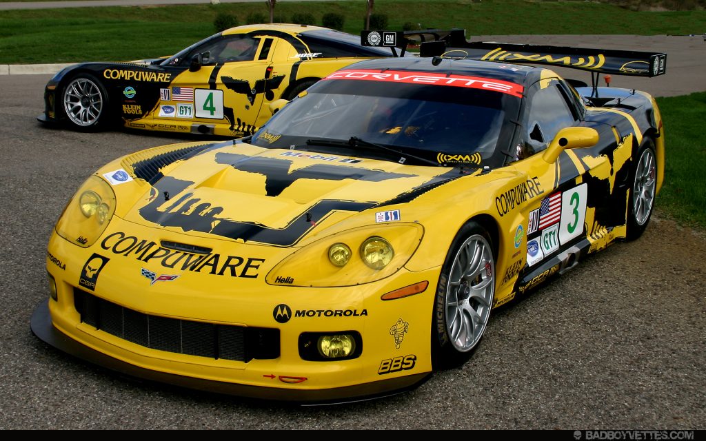 The 2007 Corvette C6.R liveries for the Petit Le Mans at Road Atlanta in Braselton, Georgia.