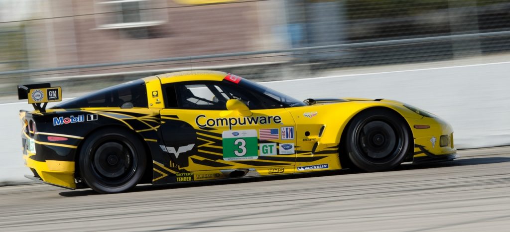 The 2013 Corvette C6.R at that year's running of the 12 Hours of Sebring.