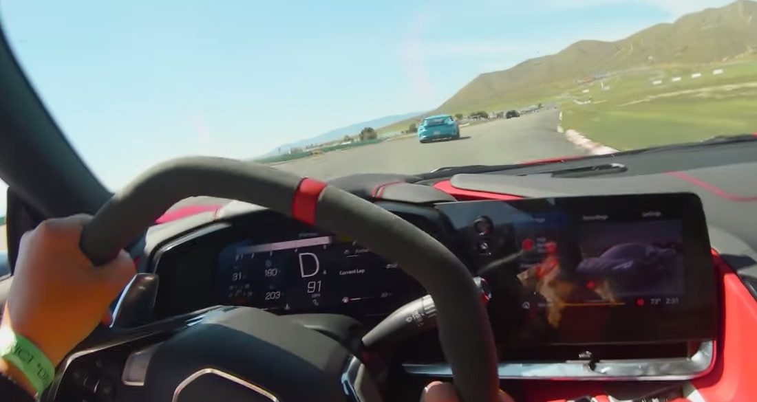 2020 C8 CORVETTE BATTLES PORSCHE GT3 RS ON TRACK