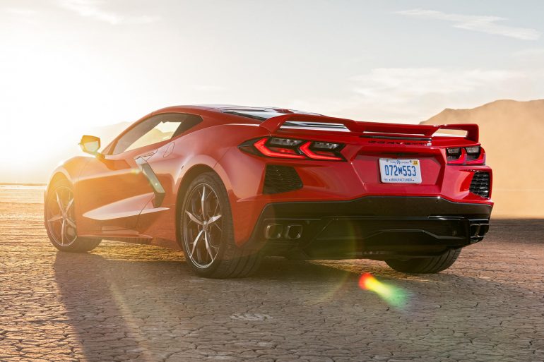 2020 Corvette C8 sunset