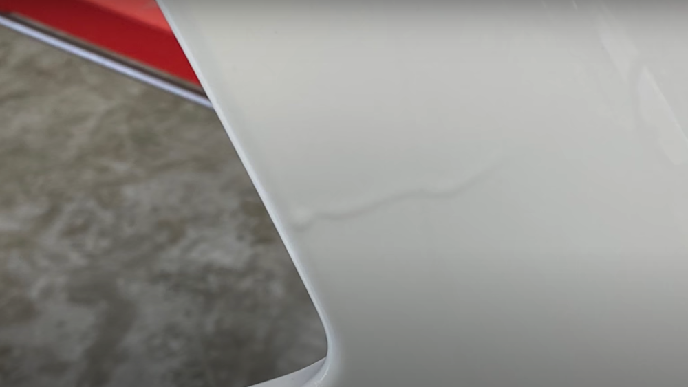 2020 Corvette C8 bumper paint run