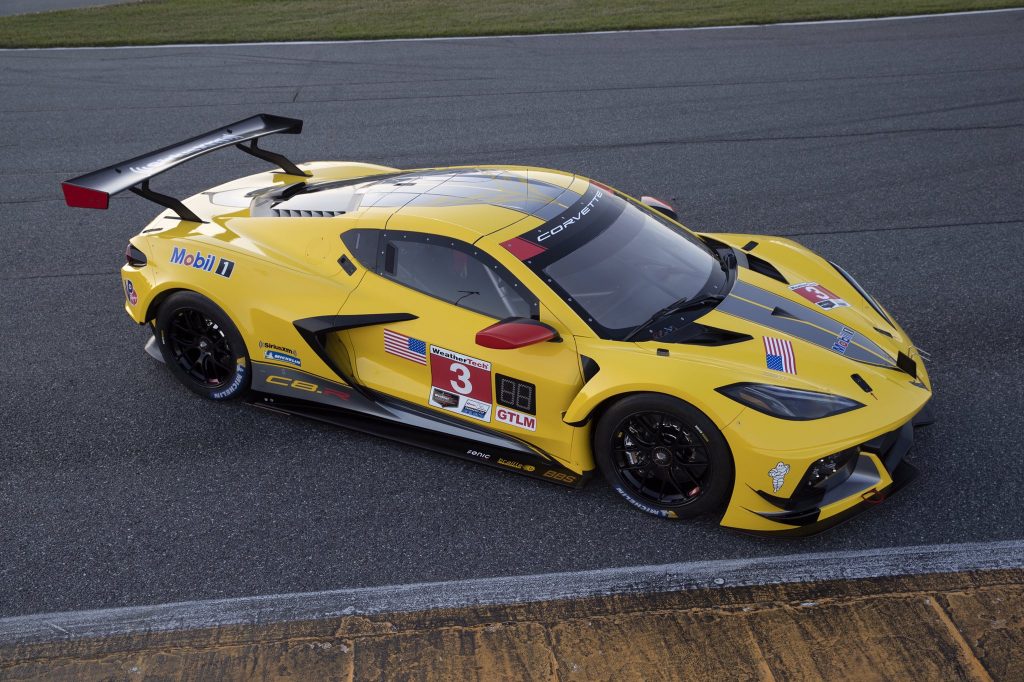 The No. 3 C8.R Corvette Race Car in its official livery. 