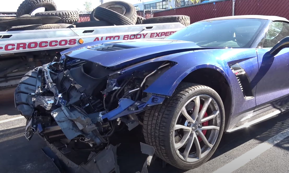 corvette crash video