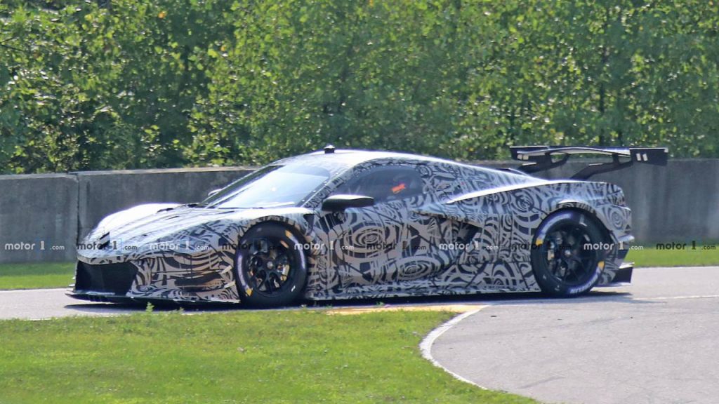 One of the earliest pictures of the C8.R Corvette Race Car. (Image courtesy of Motor1.com)