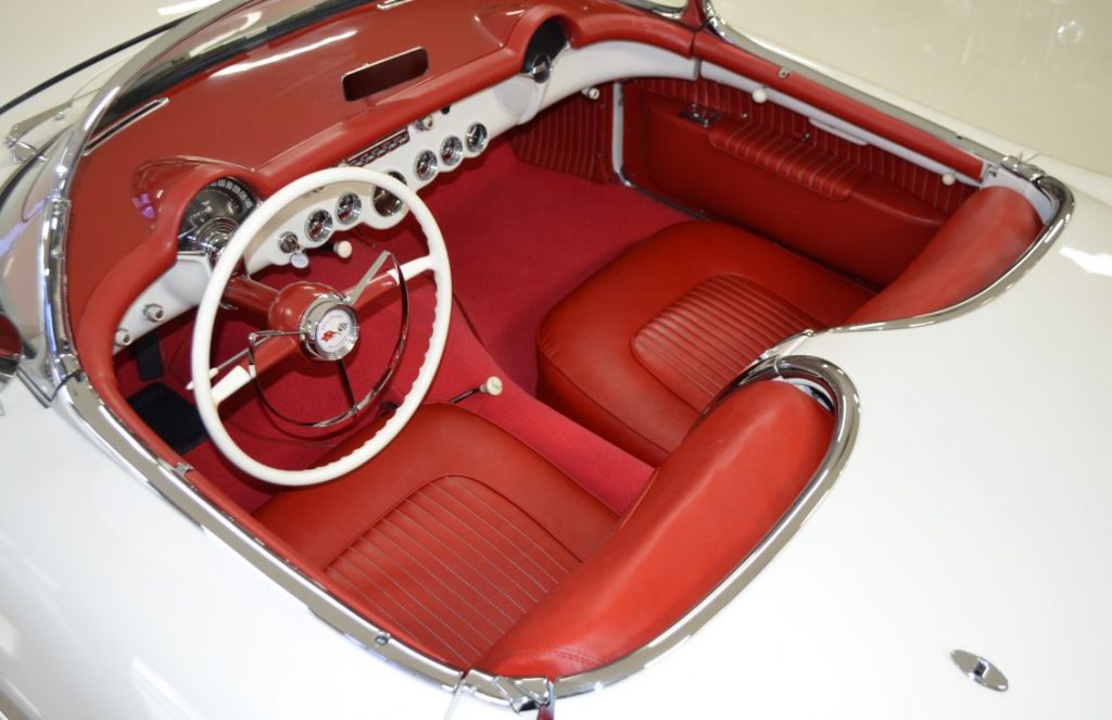 The interior of this 1953 Corvette is beautifully restored to better-than-factory standards.