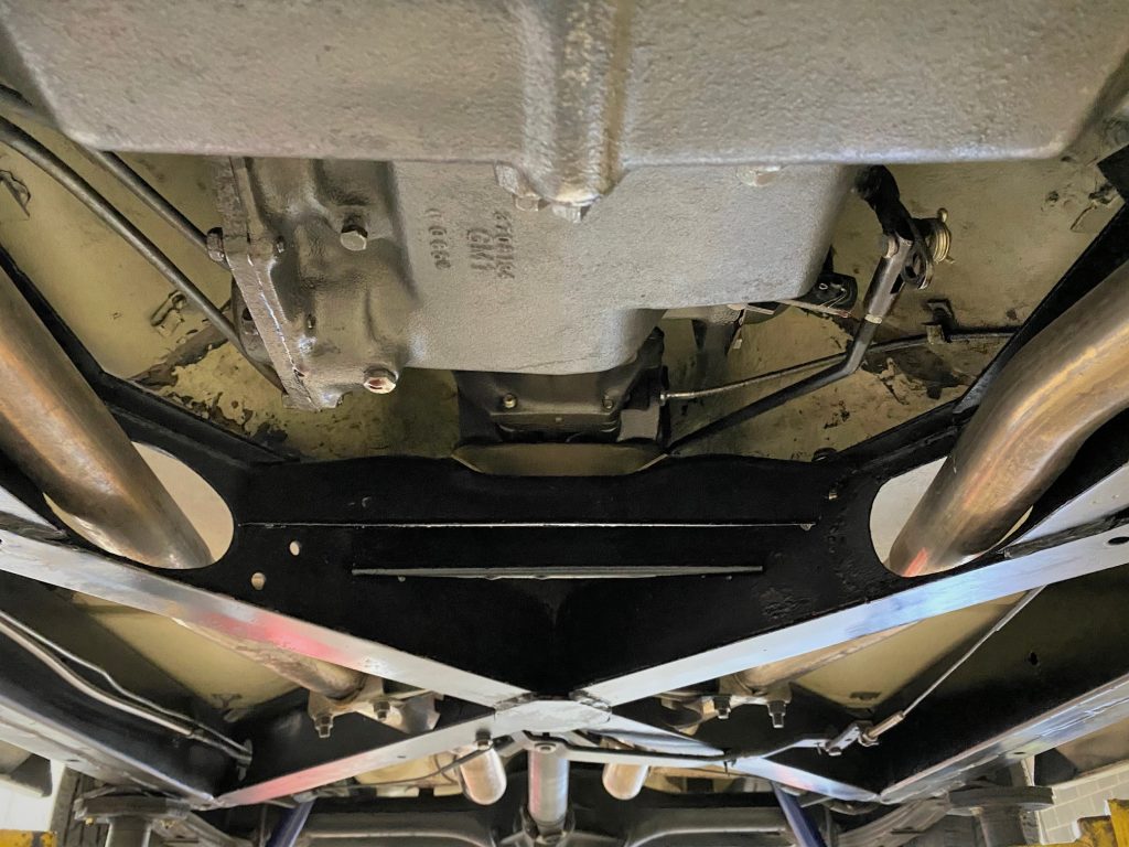 It is worth noting the overall condition of this Corvette's undercarriage, which is free of rust and dirt.