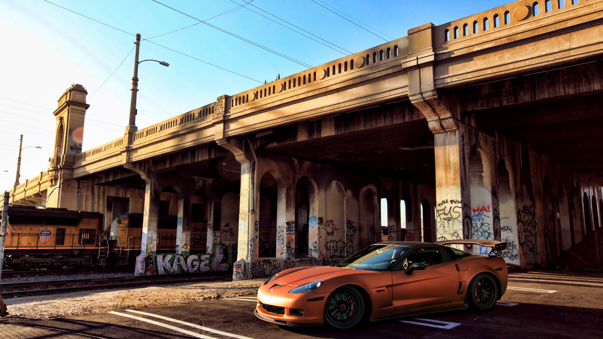 Orange Corvette Wallpapers