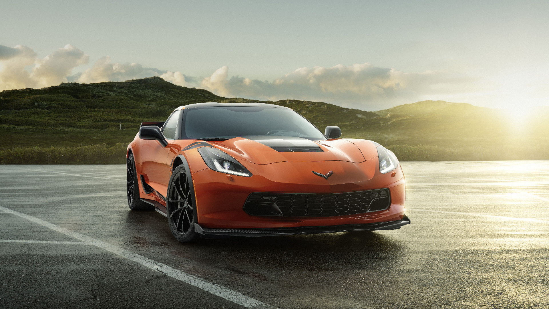 Orange Corvette Wallpapers