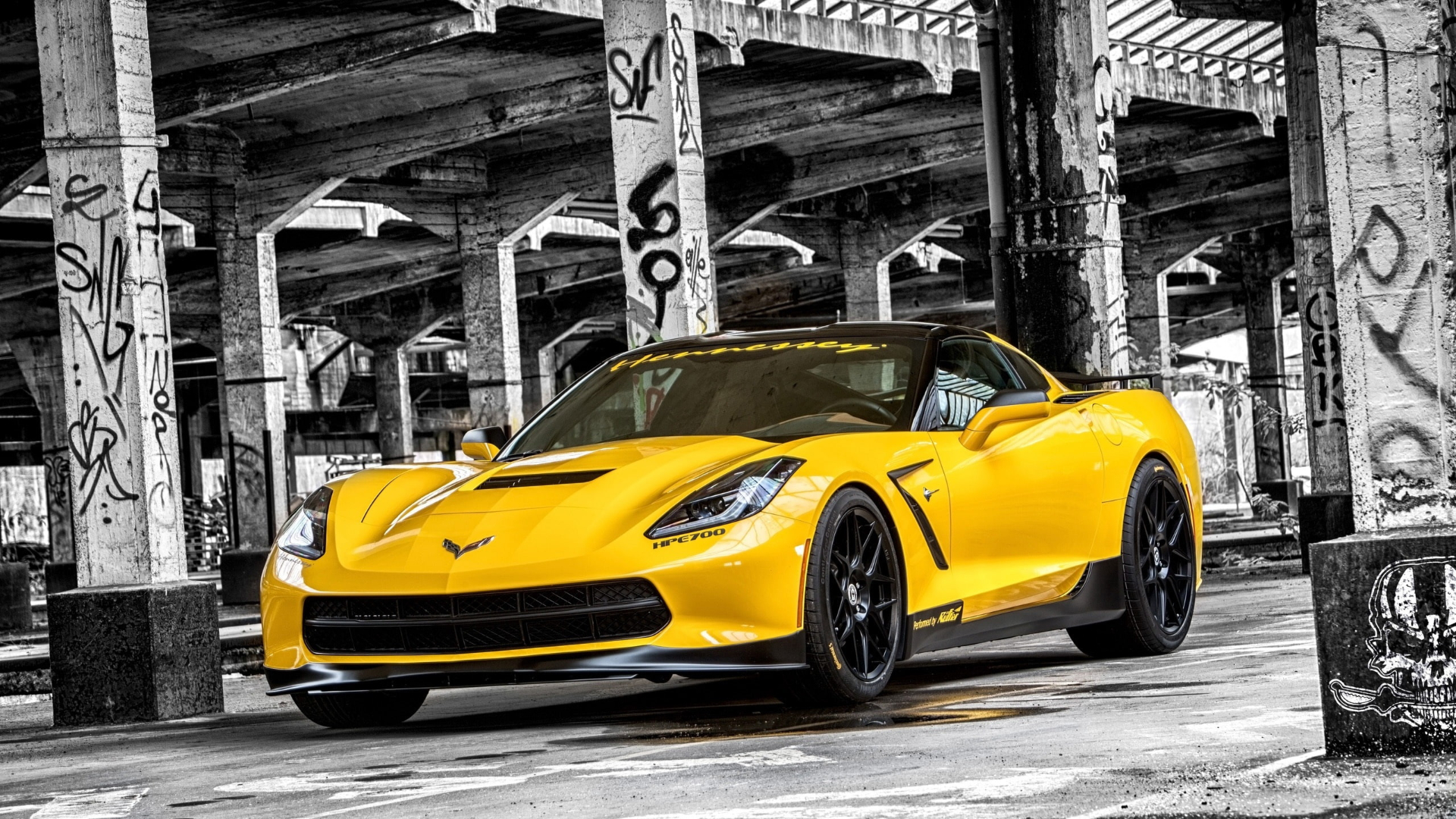 Yellow Corvette Wallpapers