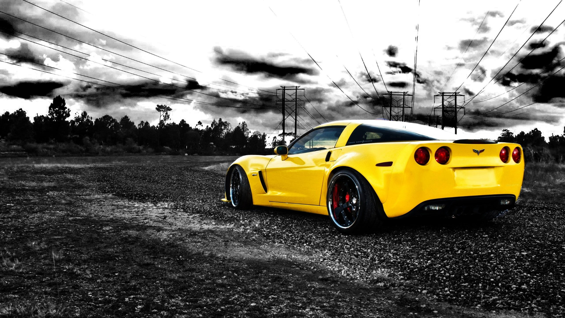 Yellow Corvette Wallpapers