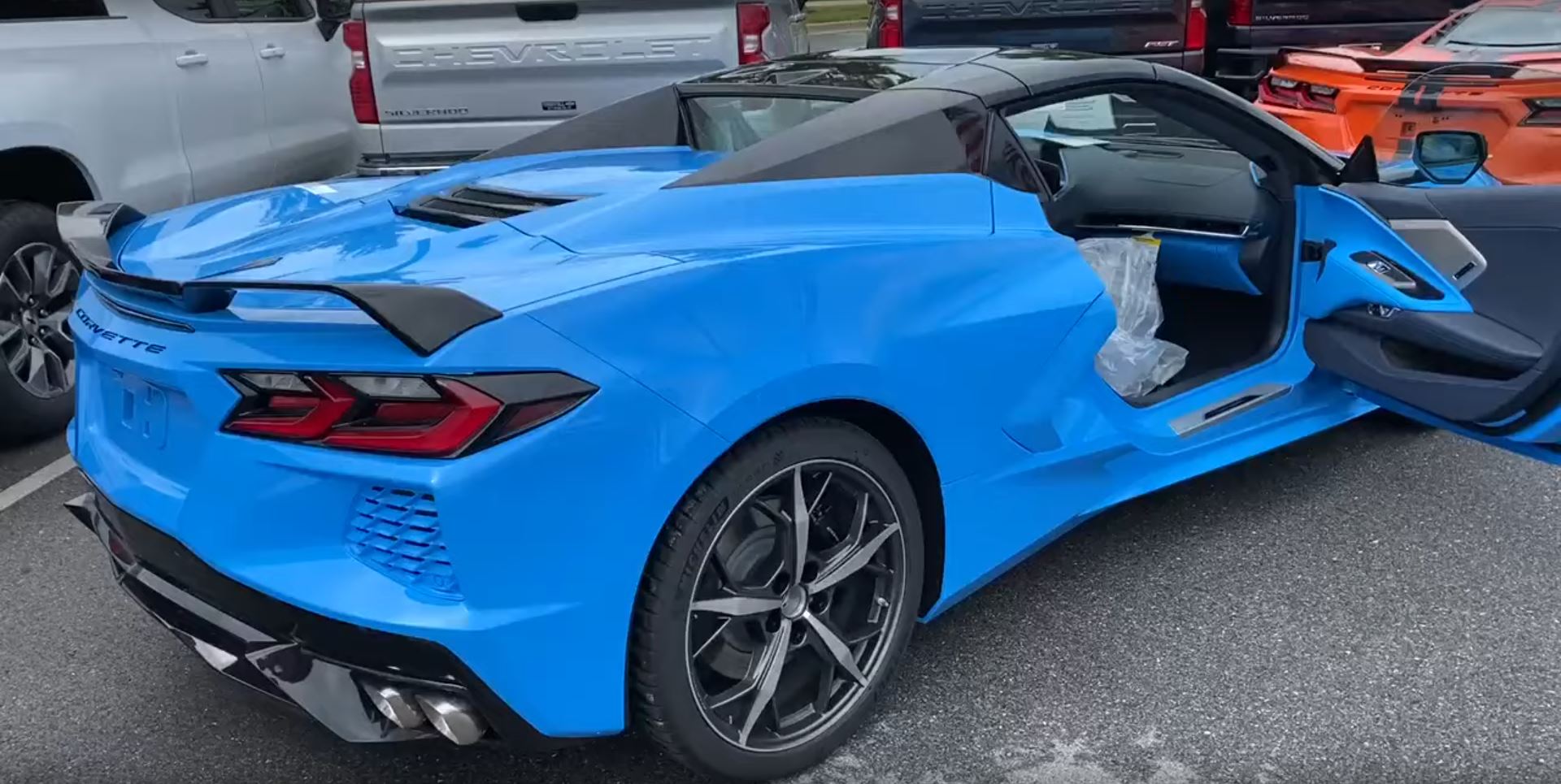 Rapid Blue C8 Convertible