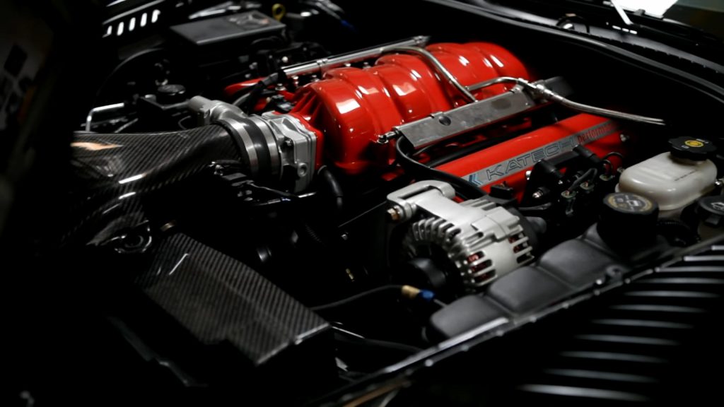 The massive 8.2-liter engine developed by Katech for the C6RS.