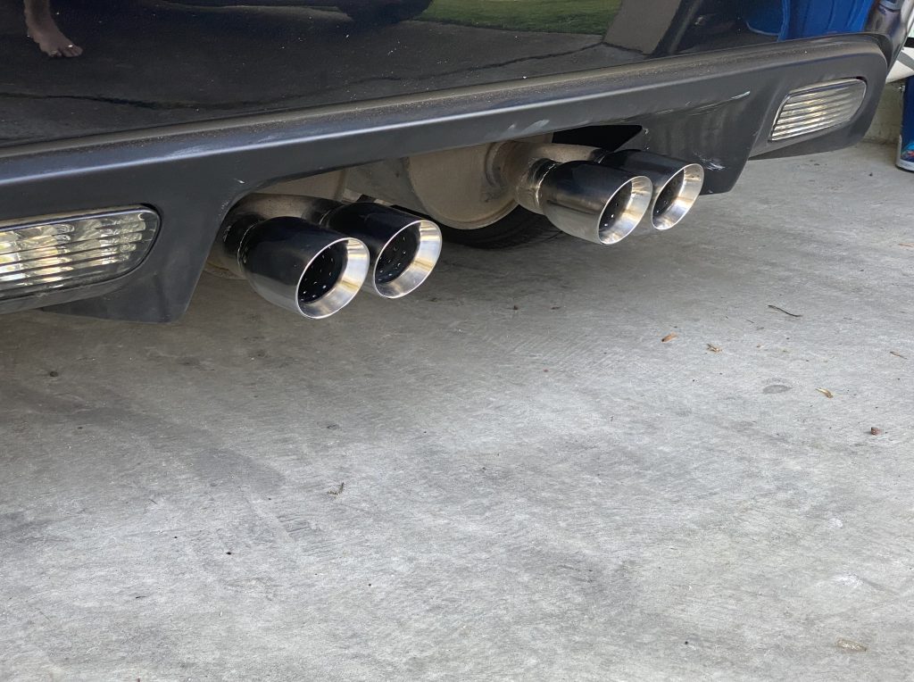 Mothers Mag & Aluminum Polish brought the shine out in my exhaust tips!