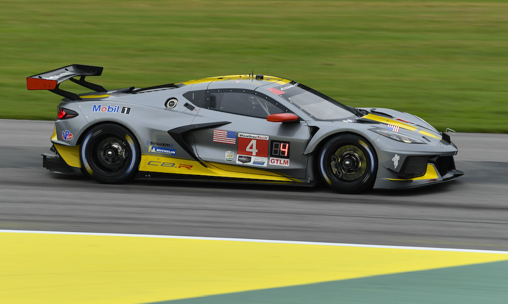 The No. 4 Corvette C8.R piloted by Oliver Gavin and Tommy Milner