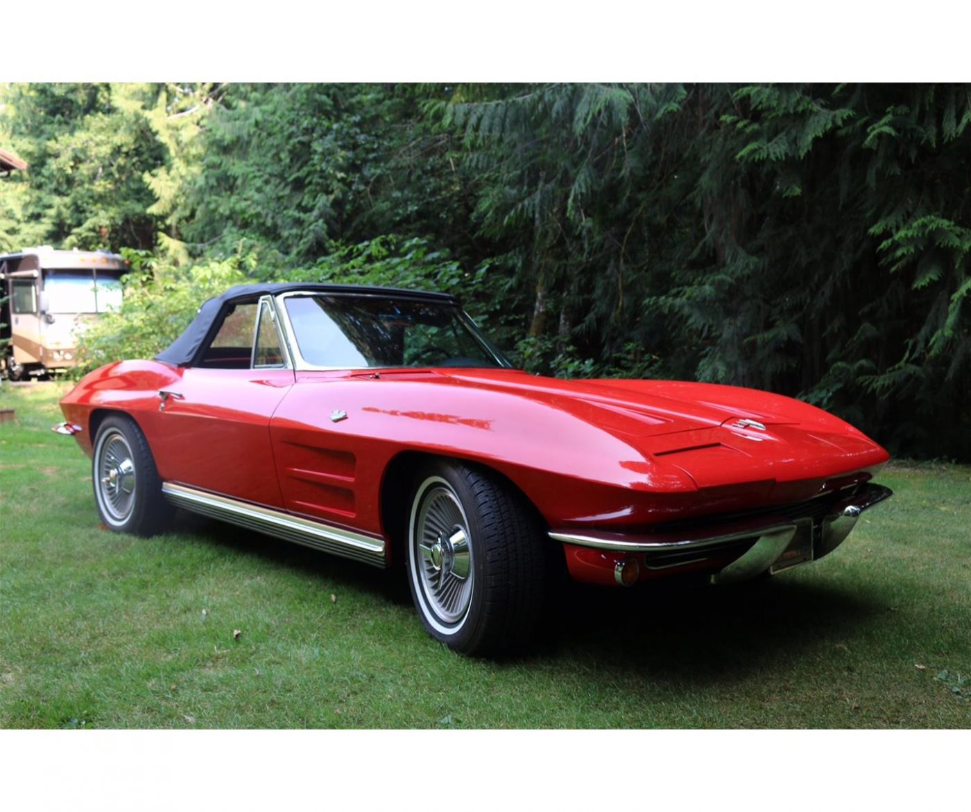 1964 red chevrolet corvette