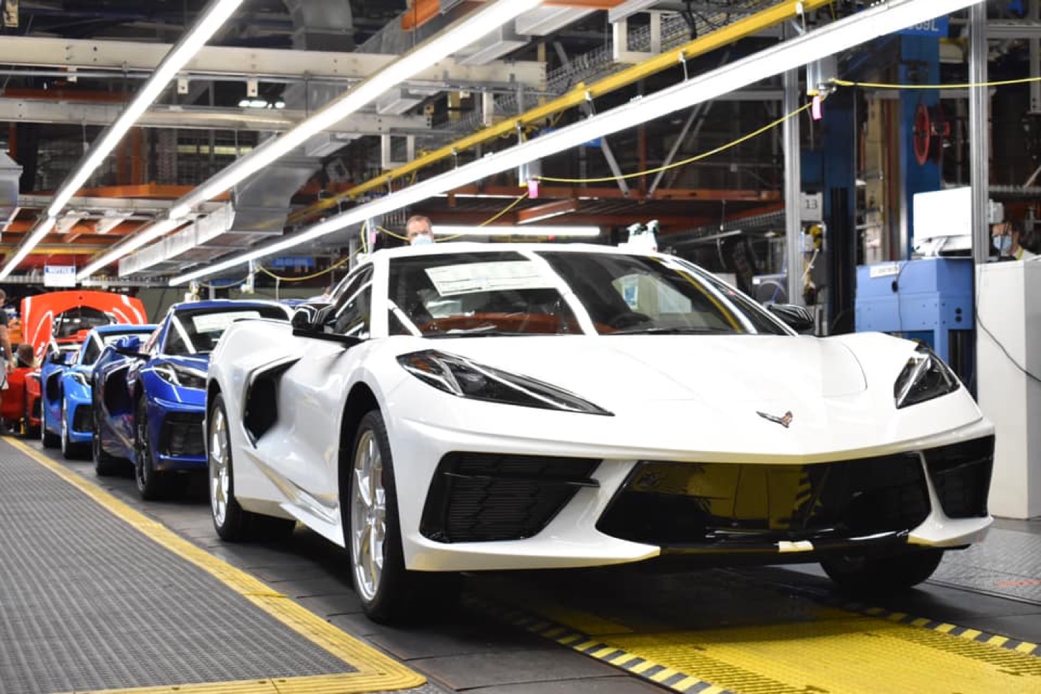 Corvette C8 production line at Bowling Green Factory