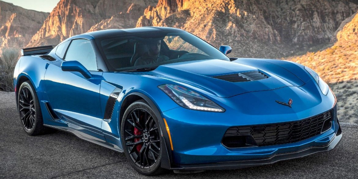 Blue C7 Corvette