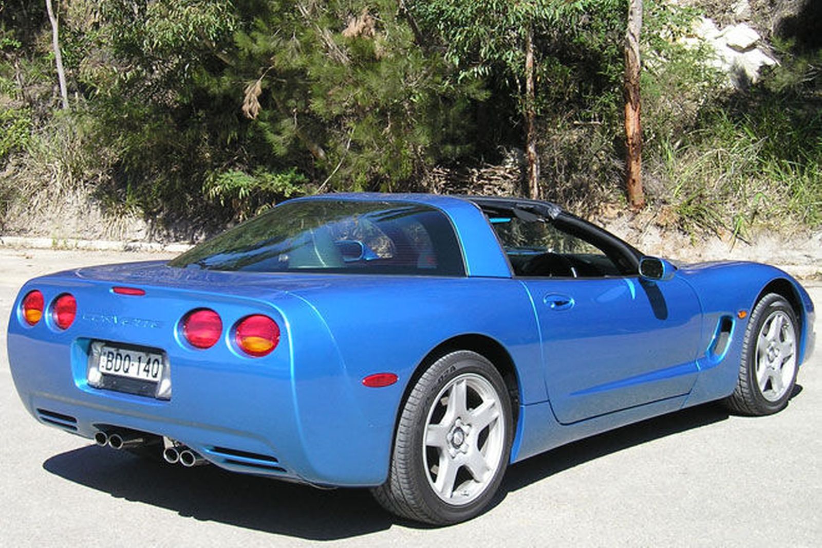 Nassau Blue 1997 Chevrolet Corvette.