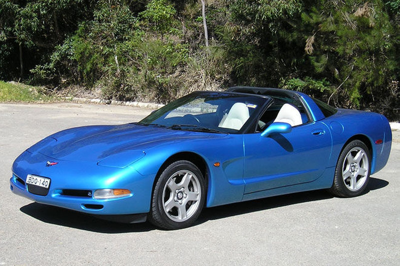 Nassau Blue 1997 Chevrolet Corvette.