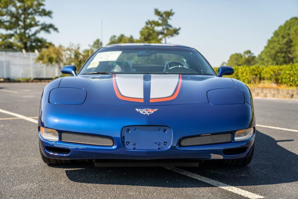 This 2004 Corvette Z06 features the Commemorative Edition package celebrating Corvette Racing's back-to-back victories at Le Mans in  2001 and 2002.