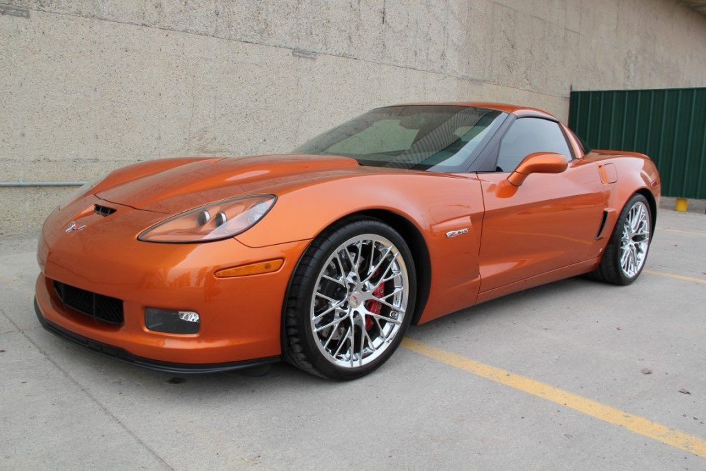 We found some examples of 2009 Corvette in the Atomic Orange color scheme. 