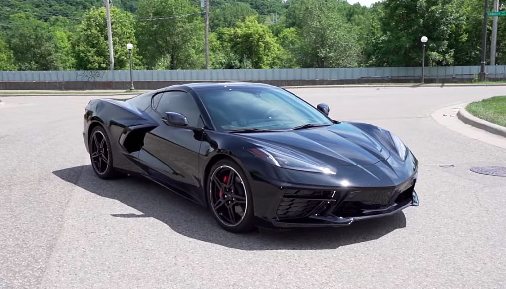 Black 2020 C8 Corvette with LT2 engine