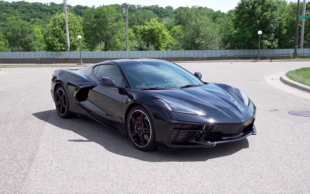 Black 2020 C8 Corvette with LT2 engine