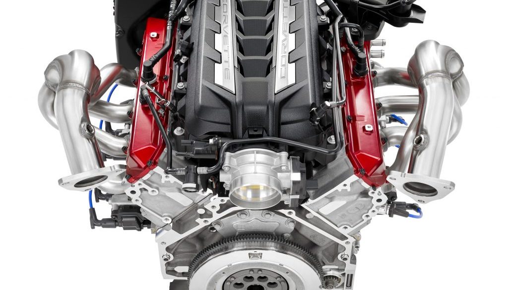 Front view of Chevrolet LT2 engine