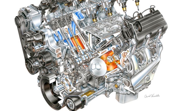 Cross-section display of LT5 Engine