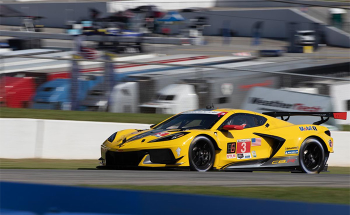 The No. 3 C8.R Corvette running second in class at Road Altanta this past weekend.