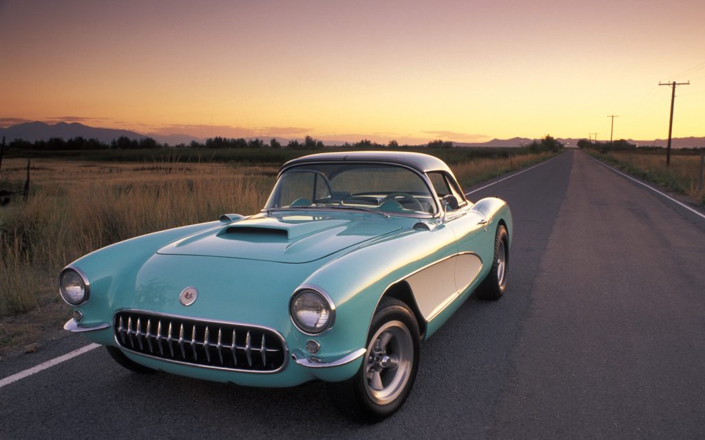 Blue 1957 Corvette