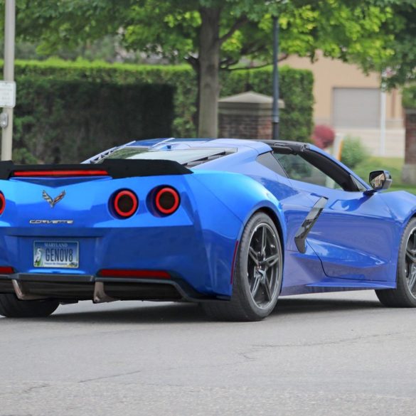 C8 Corvette rendering with round taillights