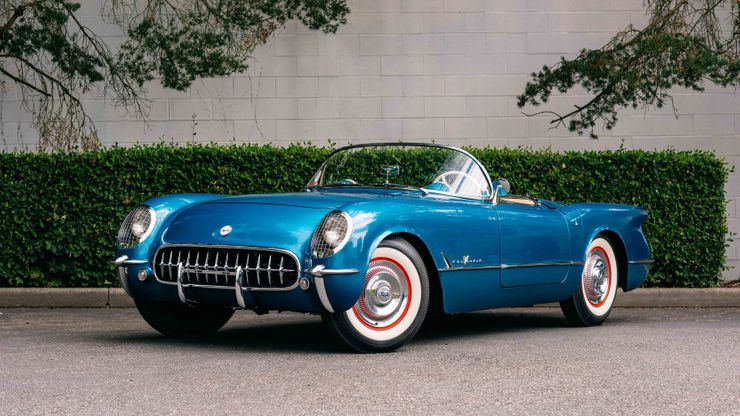 Blue 1955 Corvette