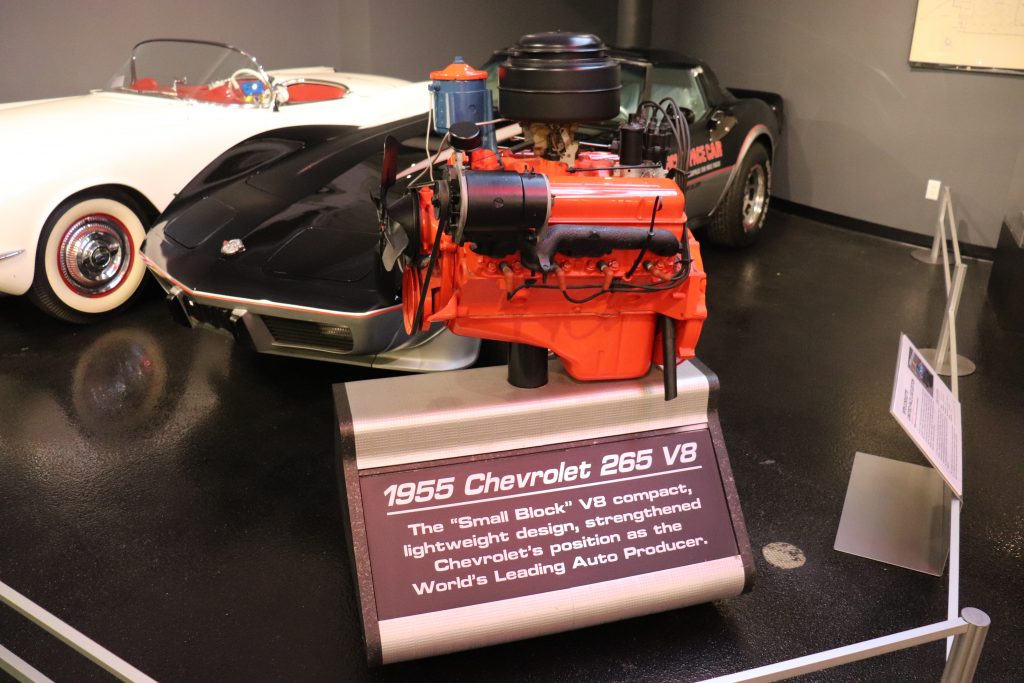 1955 265ci V8 on display at the National Corvette Museum