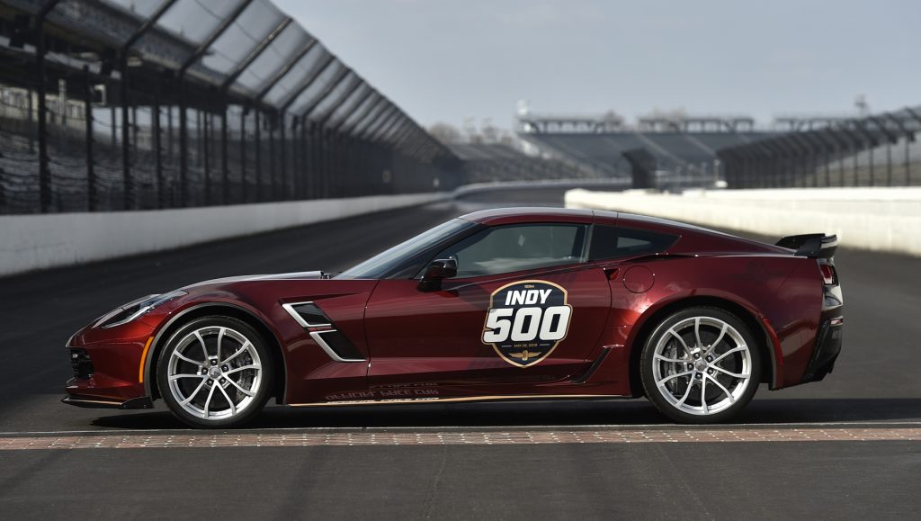 The 2019 Corvette Grand Sport served as the Official Pace Car for the 2019 Indianapolis 500 presented by Gainbridge, leading 33 drivers to the green flag on May 26 for the 103rd running of the legendary race.