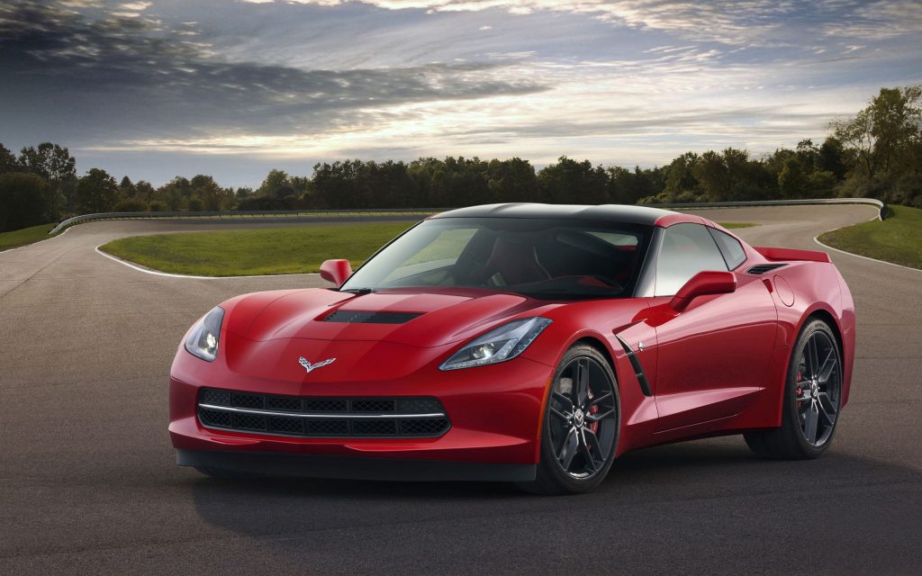 Red 2014 corvette with LT1 engine