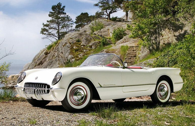 White 1953 Corvette