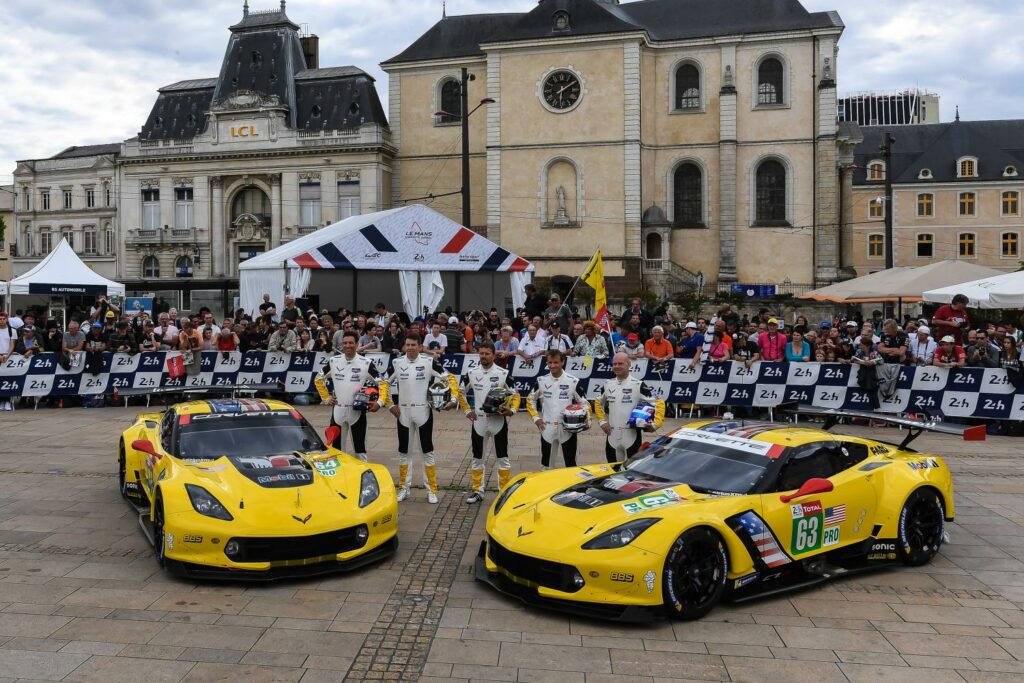 The 2019 Corvette Racing Teams in Le Mans, France. This race marks the last time Corvette Racing competed at the 24 hour event.