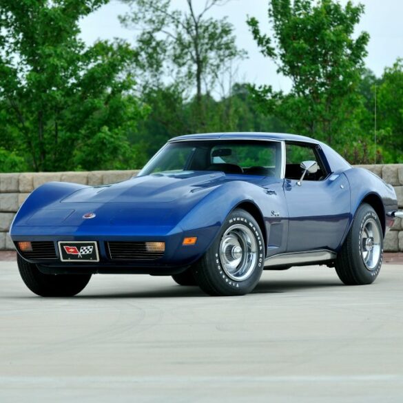 Blue 1973 Corvette with LS4 engine