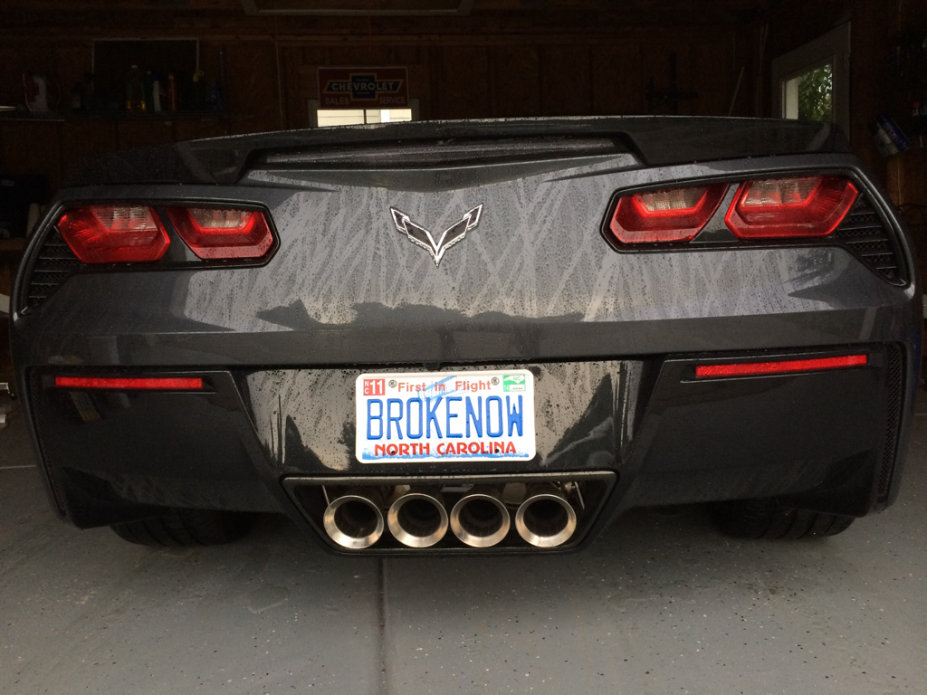 C7 Corvette vanity plate