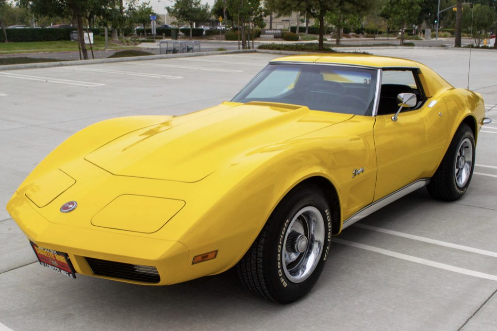 Yellow 1973 Corvette with L82 Engine