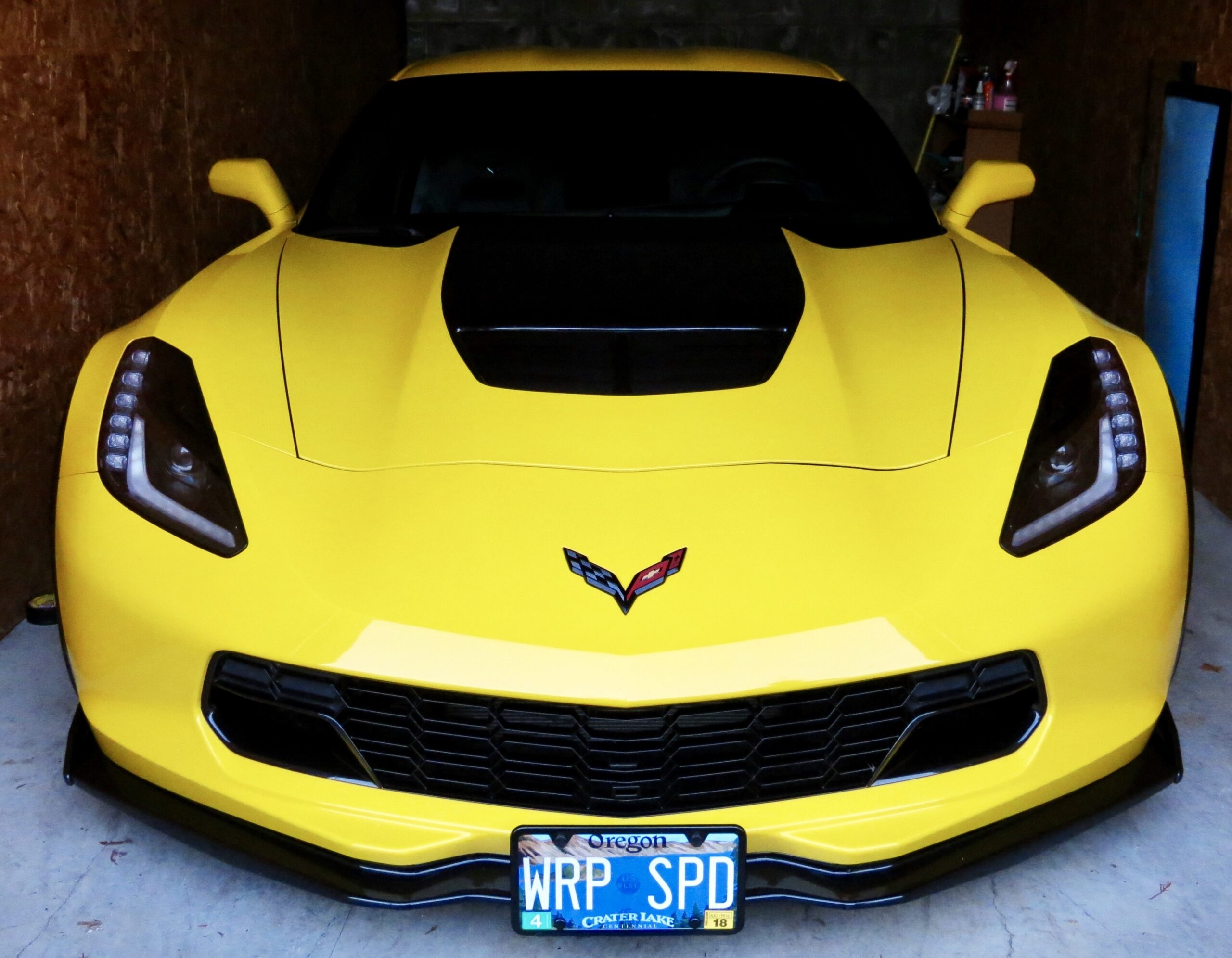 Yellow 2018 C7 Z06 Corvette