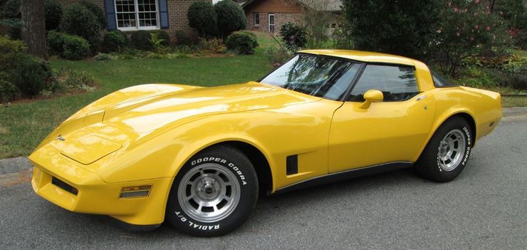Yellow 1980 California Corvette