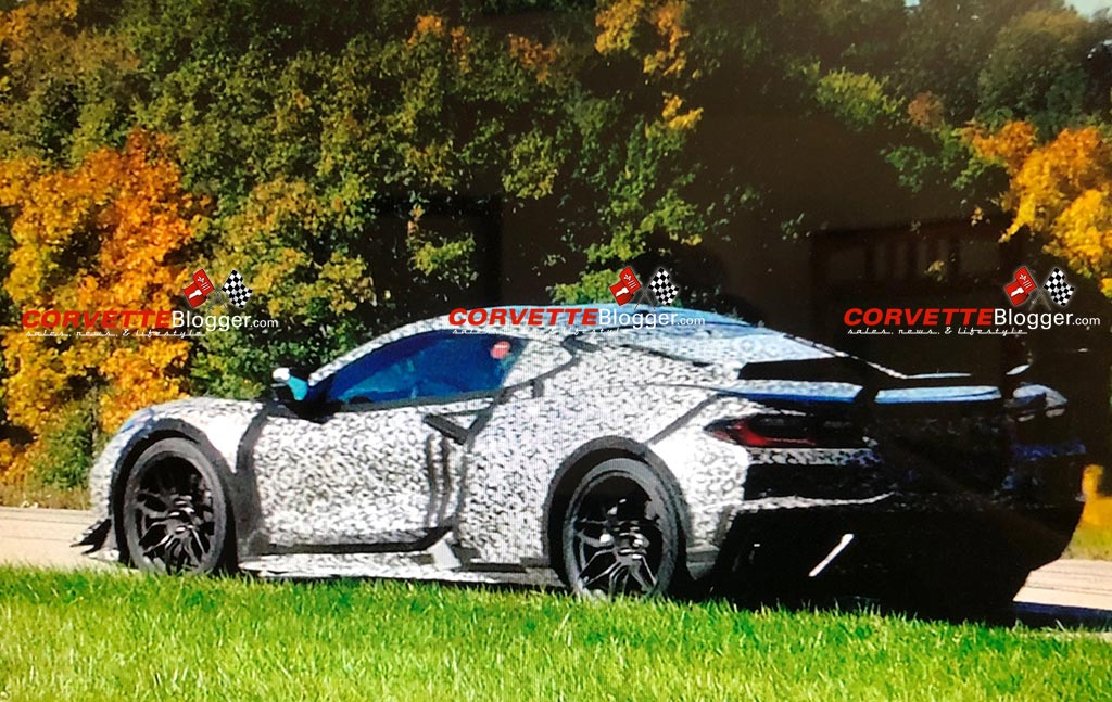 A camouflaged 2022 Z06 Mid-Engine Corvette out in the wild.  We can't wait to see the beast fully unwrapped!