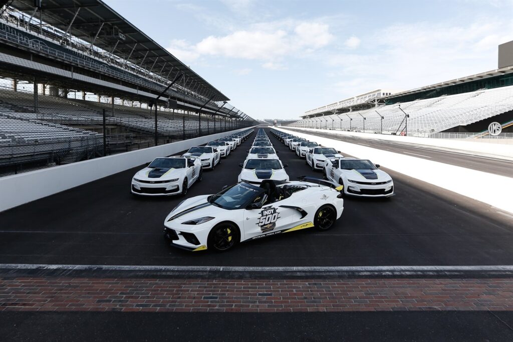 The 2021 Mid-Engine Corvette Stingray Hardtop Convertible will serve as the pace car of the 105th running of the Indianapolis 500.